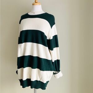 Brandy Melville Oversized Striped Crewneck Sweater